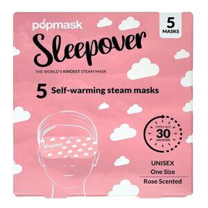 Popmask New Relaxing Sleepover Rose Scented Self-Warming Sleep Mask 5 Pack